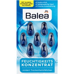 Balea Konzentrat Feuchtigkeit Балеа Увлажняющие Капсулы с витамином Е, Оливковым маслом, снимают сухость кожи, 7 шт
