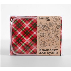 Набор кухонный из 3-х предметов Плетение 1 красный Текс-Дизайн