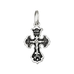 Крест из серебра литье частичное чернение