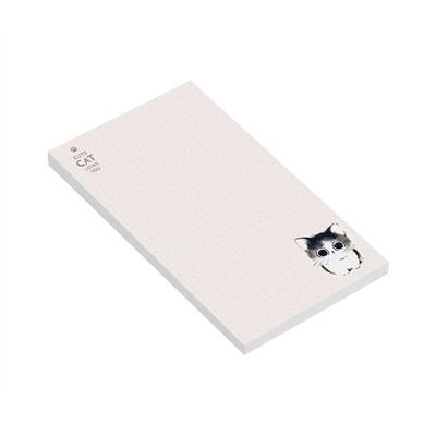 Блок для записей MESHU "Cute cats", 10*17см, 50л., на склейке