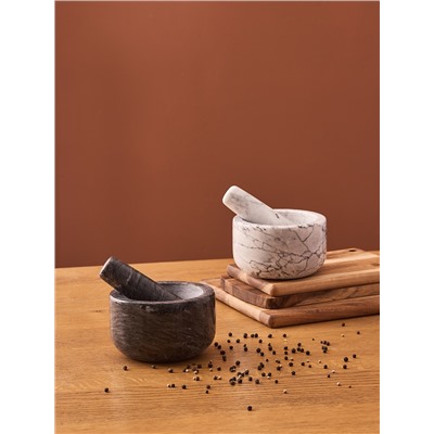 Ступка Marm, 12,7х7,6 см, белый мрамор