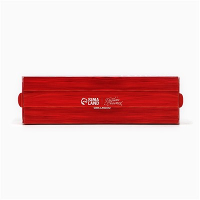 Коробочка для макарун «С Новым годом» 18×5.5×5.5 см