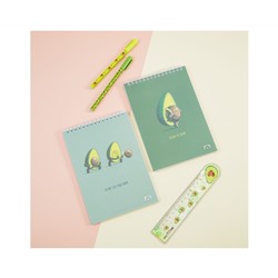 Блокнот А5 60л. на гребне MESHU "Avocadreams", пластиковая обложка