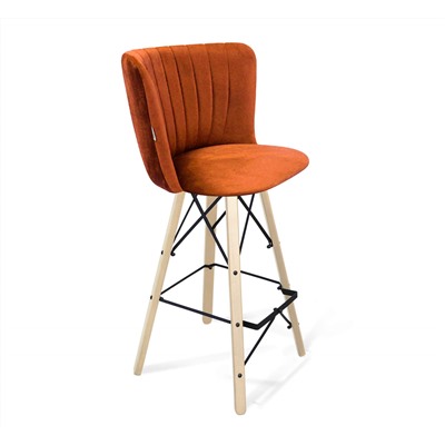 Стул барный SHT-ST36-1/S80
                        песчаная буря / прозрачный лак / черный муар