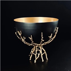 404-018 Декоративная конфетница 28см на подставке в под.уп.(х1)Металл