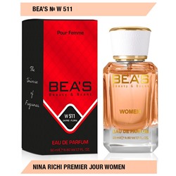 Beas W511 Nina Ricci Premier Jour Women edp 50 ml, Парфюм женский Beas W511 создан по мотивам аромата Nina Ricci Premier Jour