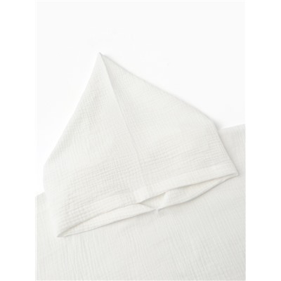 Пончо муслиновое детское LoveLife, 56×70 см, 100% хлопок, 120 г/м², белое