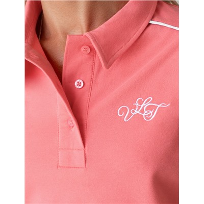 Футболка-поло из фактурного трикотажа