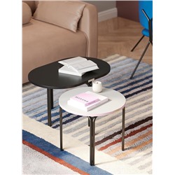 Столик кофейный Ror, Ø50 см, черный/серый/розовый