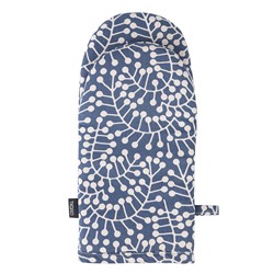 Прихватка-варежка темно-синего цвета с принтом Спелая Смородина из коллекции Scandinavian touch, 14х32 см