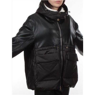 H24-210 BLACK Куртка демисезонная женская (100 гр. холлофайбер)