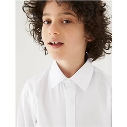 3pk Boys' Longer Length Easy Iron School Shirts (4-18 Yrs)