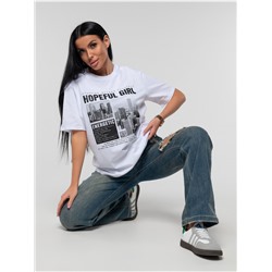 Футболка "Газета" белый женская