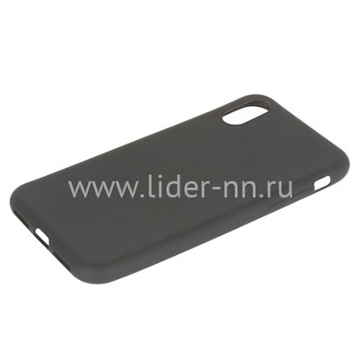 Задняя панель для  iPhone X/XS Силикон матовый (черная)