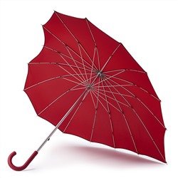 L909-024 Red (Сердце) Зонт женский трость Fulton
