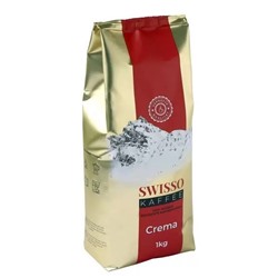 Кофе SWISSO KAFFE Crema зерновой обжаренный 1 кг