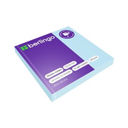 Самоклеящийся блок Berlingo "Ultra Sticky", 75*75мм, 100л., пастель, голубой