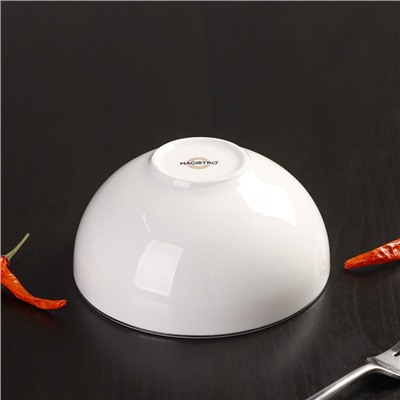 Салатник Magistro La Perle, 600 мл, d=15 см, фарфор, белый