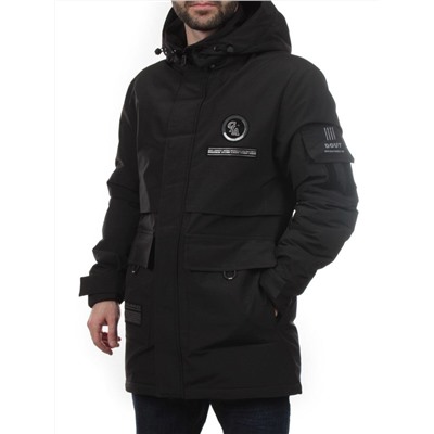 8895 BLACK Куртка мужская зимняя облегченная (130 гр. холлофайбер)