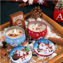 Набор ароматических свечей в баночках 4 штуки в подарочной коробке. 4 шт. * 80 гр.