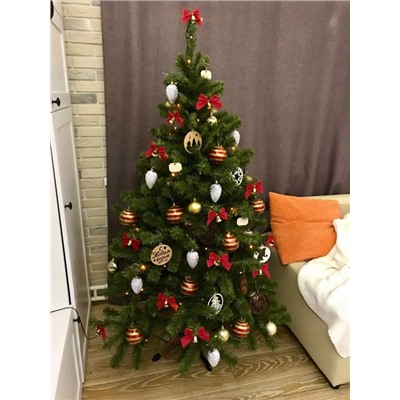 Искусственная ёлка «ЕлкиТорг. Лесная», 120 см, d нижнего яруса 80 см, 264 ПВХ ветки отгибаются