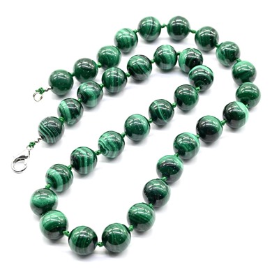 Бусы из малахита шарик 12мм, 48см, 110г