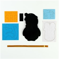 Ёлочная игрушка из фетра своими руками на новый год «Пингвин», набор для творчества