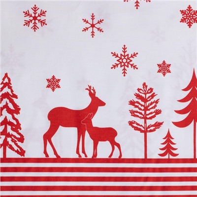 Постельное белье новогоднее LoveLife 1,5сп "Reindeer" 143*215см,150*225см,50*70см-2штуки