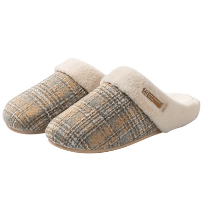 Demi-season slippers, keep warm non-slip footwear indoor platform, Chanel style