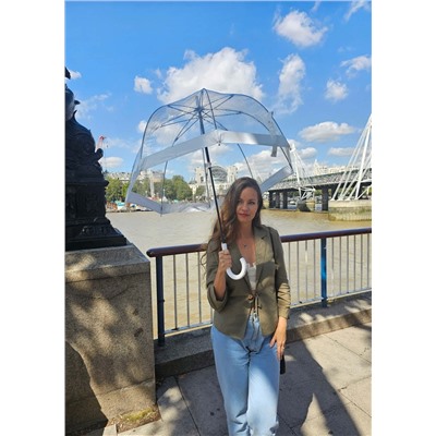 L041-02 White (Белый) Зонт женский трость Fulton