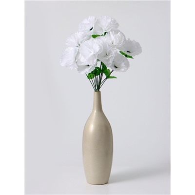 Цветы искусственные «Гвоздика трио», 11×58 см, белые