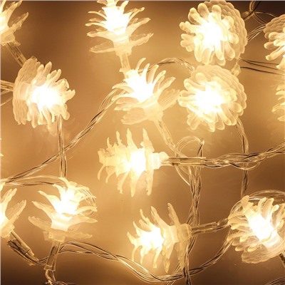 Гирлянда Шишки 20LED теплые