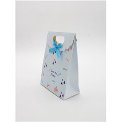 Пакет подарочный (XS) "Colorful triangles", blue (12x6x16)