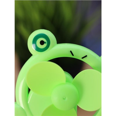 Портативный механический ручной вентилятор «Frog smile», mix, шоу-бокс 24 шт.