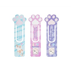 Закладка для книг,  63*190мм, MESHU "Paw", ассорти