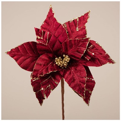 ЦВЕТОК ИСКУССТВЕННЫЙ "ПУАНСЕТИЯ" ДИАМЕТР=30 СМ. (МАЛ=48/КОР=360ШТ.)