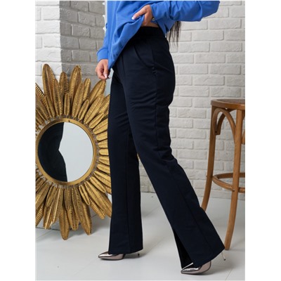 Брюки "Стиль" с разрезом темно-синий