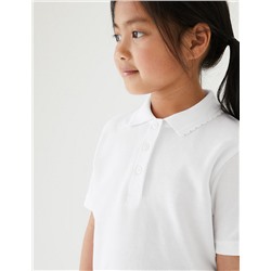 2pk Girls' Stain Resist School Polo Shirts (2-16 Yrs)