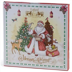 НАБОР ТАРЕЛОК ОБЕДЕННЫХ LEFARD "ДЕД МОРОЗ" 2 ШТ. 27 СМ КРАСНЫЙ (КОР=9НАБ.)