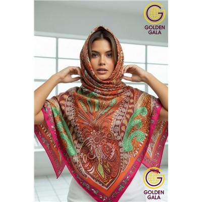 Платок шелковый большой "Парижанка" Арт 2428/53