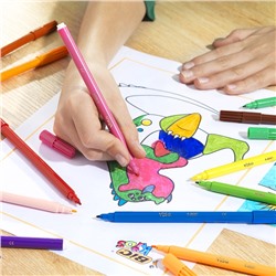 Фломастеры 18 цветов BIC Kids Visa, детские, смываемые, тонкое письмо