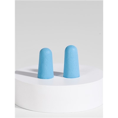 Беруши, 2.5×1 см, набор - 10 пар, в футляре, голубые