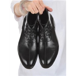 01-H9003-B86-SW3 BLACK Ботинки демисезонные мужские (натуральная кожа)