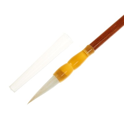 Кисть для каллиграфии, коза, № 3, круглая, в блистере