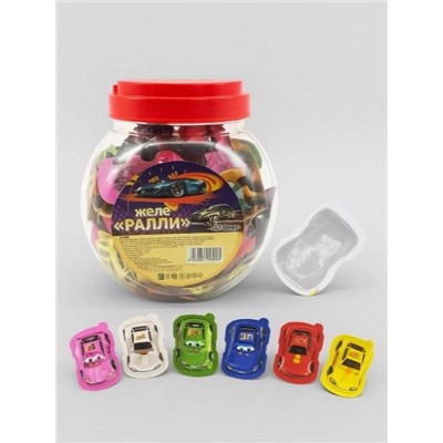 Желе "Ралли" машинки Ассорти вкусов (банка - 120 шт.)