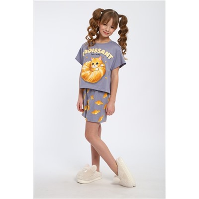 Пижама для девочки "Круассаны" арт. ПД-019-088