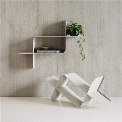 Набор металлических настенных полок Montage, 2 шт., белый