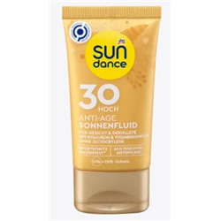 SUNDANCE Anti-Age Sonnenfluid LSF 30 Hoch, Солнцезащитный флюид для лица, антивозрастной, с матирующим эффектом SPF 30, 50 мл