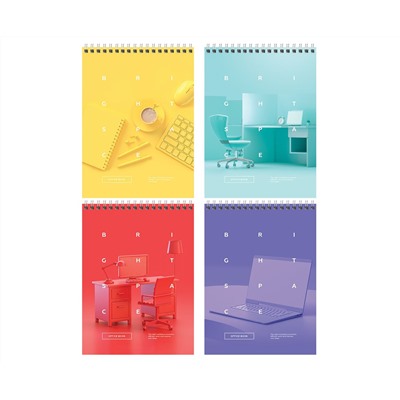 Блокнот А5 60л. на гребне BG "Office book"