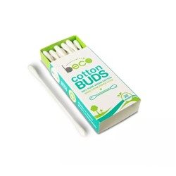 Биоразлагаемые ватные палочки (15 шт), Cotton Buds with Paper Stick, произв. Beco